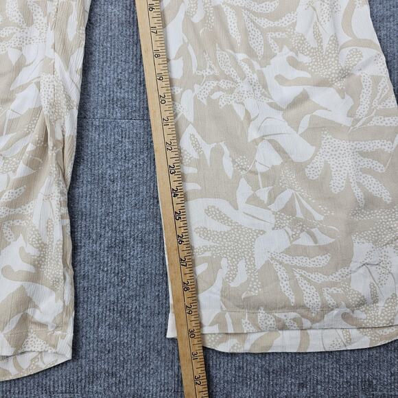 PrAna Pants Womens Medium Fernie Floral Wide Leg Pull On Vacation Coastal Beach - Picture 3 of 7